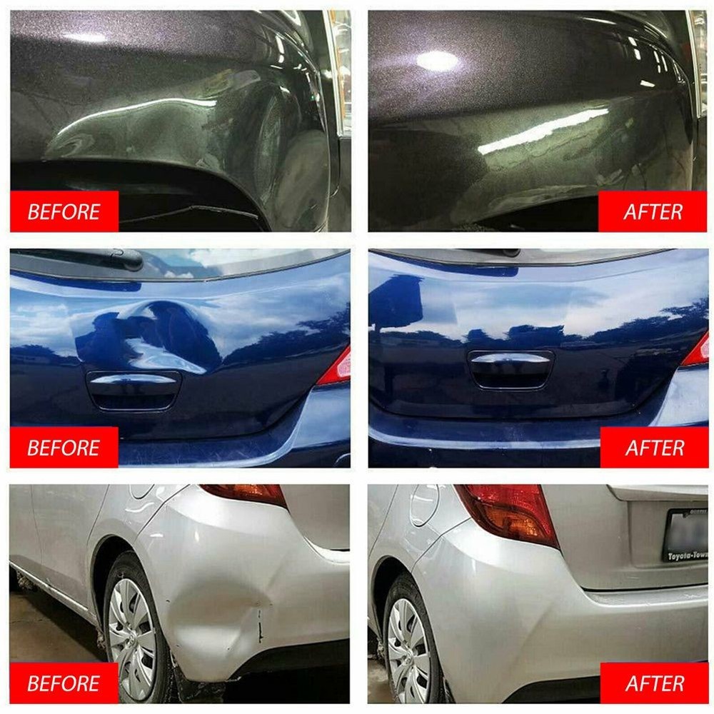 Auto Body Dent Puller Kit Paintless Dent Repair Double Pole Bridge Dent Puller