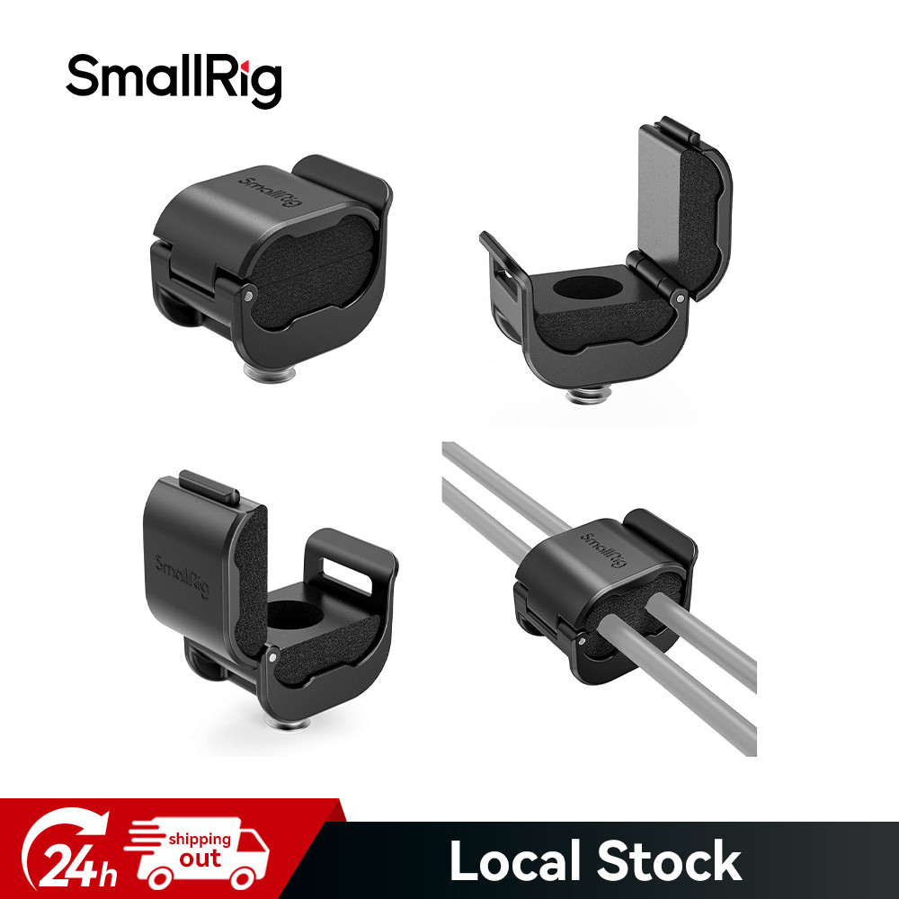SmallRig Camera Cable Clamp (4 pcs) for HDMI / SDI / Microphone Cable, 2-6mm