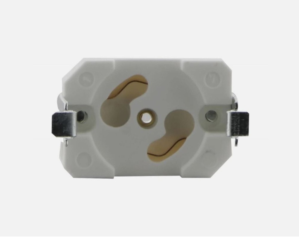 Fluorescent Starter Base Holder Snap-In Mounting Spring White NEW SATCO 80-1250
