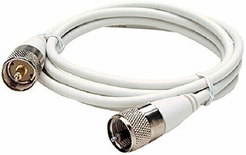 Seachoice 20' White Coaxial Antenna Cable Assembly Include Fitting on Both 19771