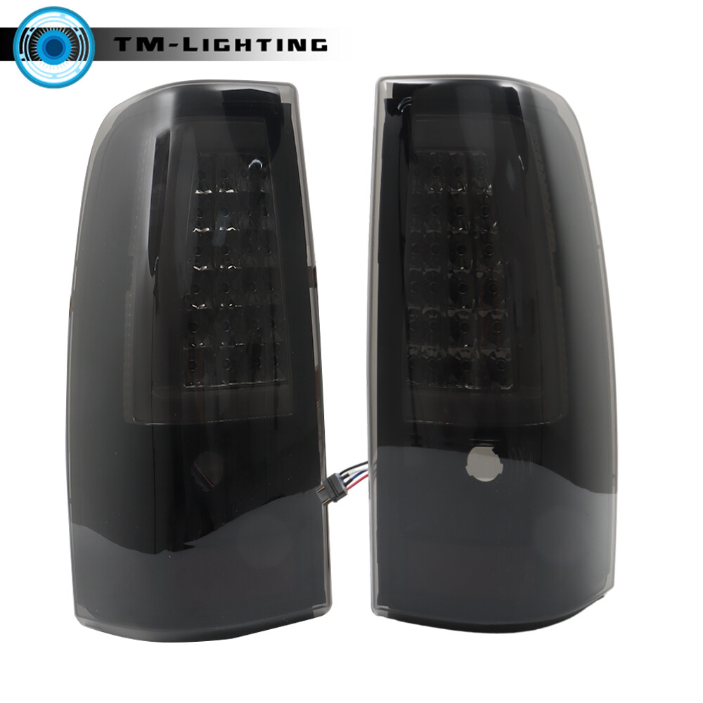 For 2003-2005 06 Chevrolet Silverado 1500 2500 Tail Lights LED Pair Lamp Black