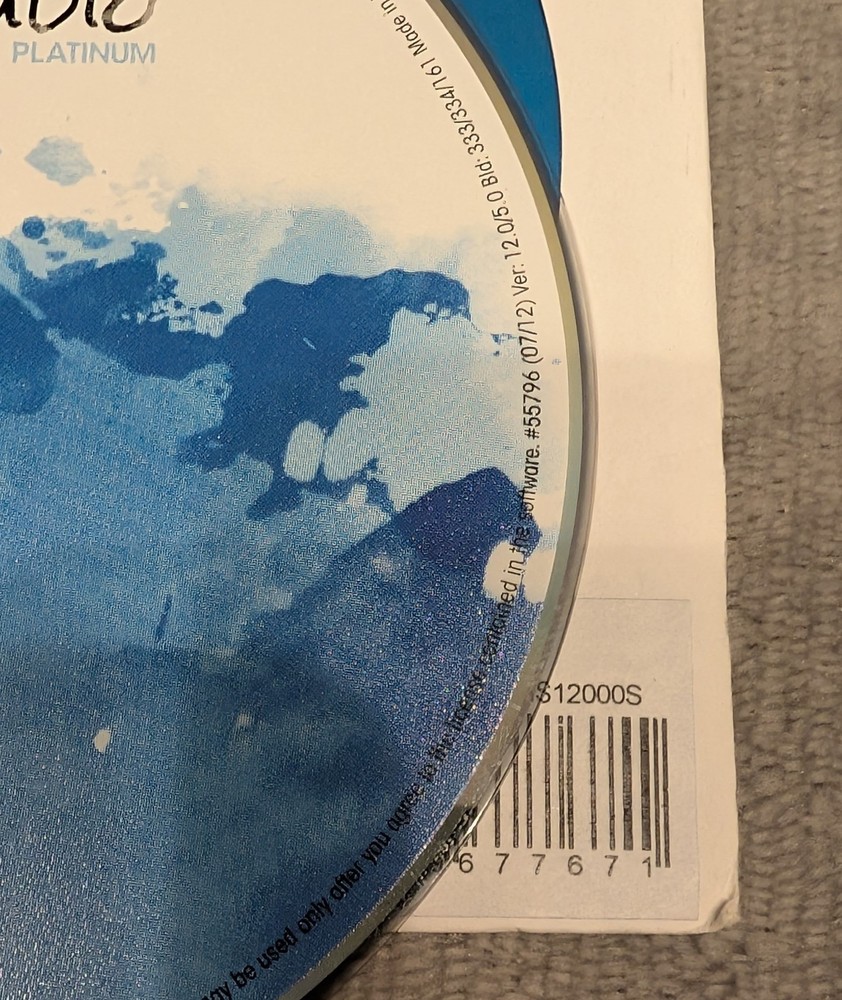 SONY Movie Studio Platinum Application Disc Software With Serial Numbers