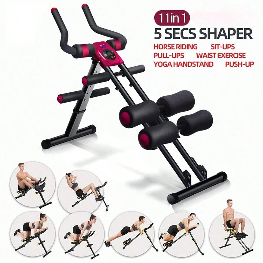 Ab Workout Machine Core Trainer Foldable Abdominal Glider Home Gym Equipment
