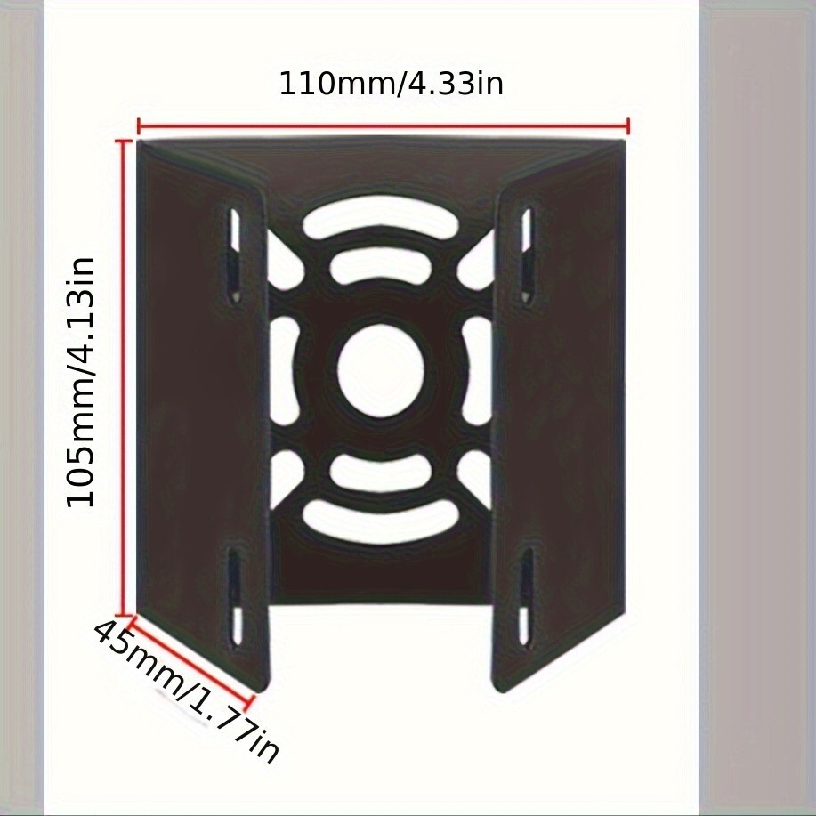 Heavy-Duty Iron Security Camera Mounts with Adjustable Clamps - Black &White