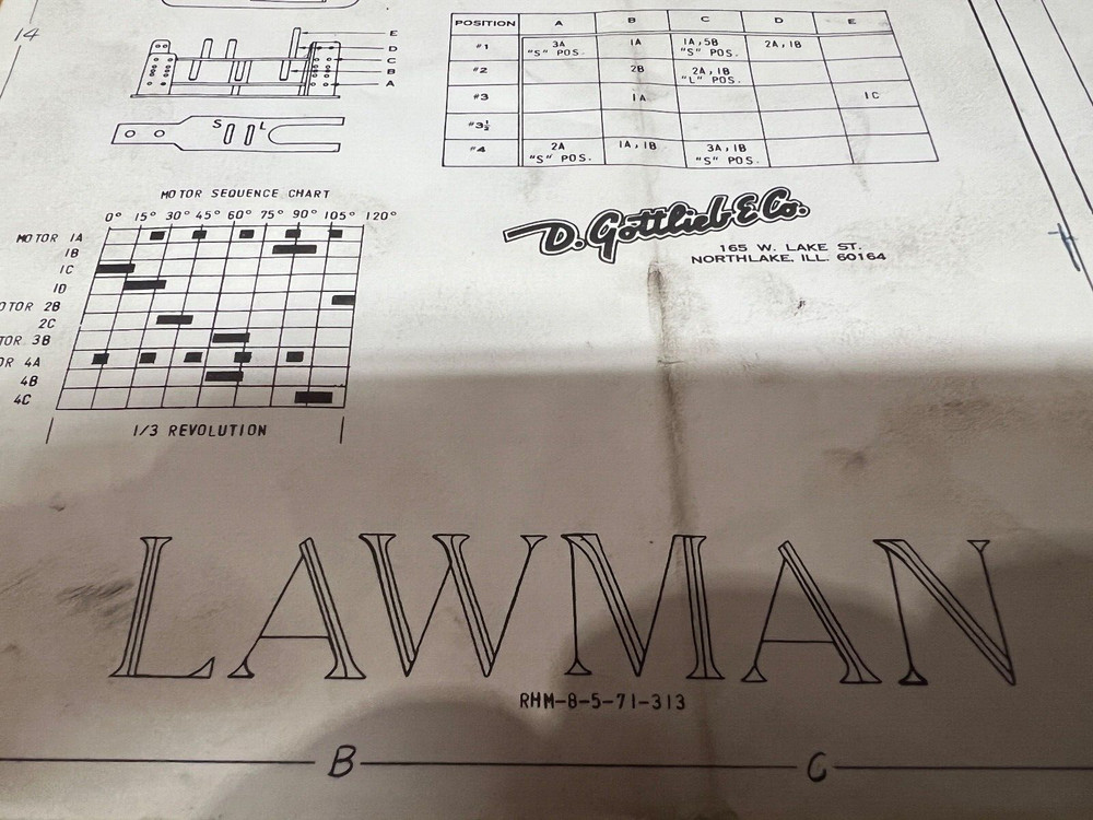 Gottlieb: Lawman- Schematic