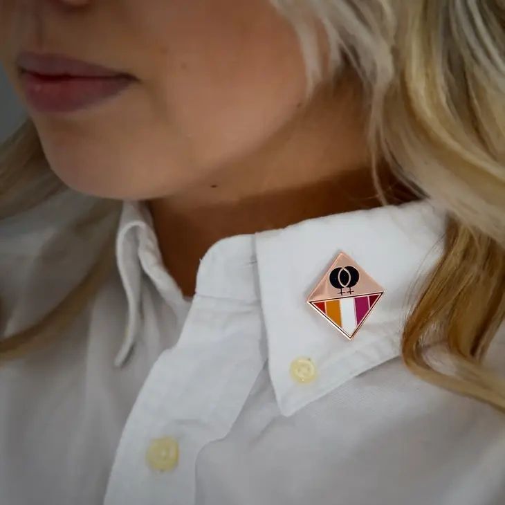 Lesbian Pride Enamel Pin by MG Pride