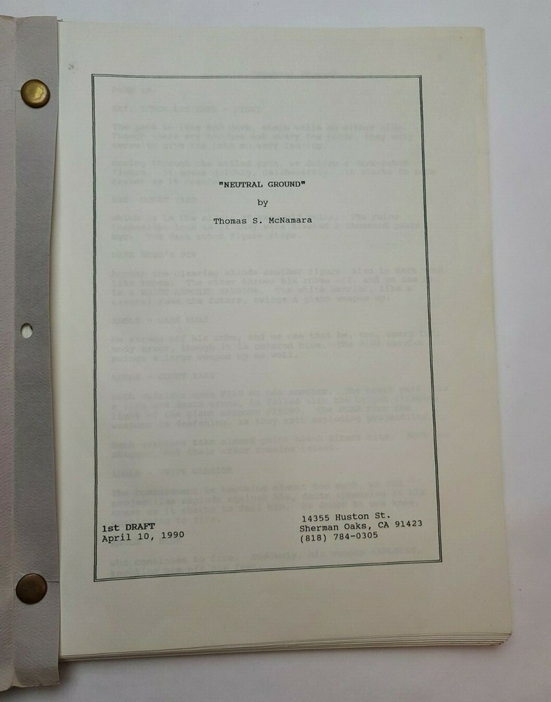 NEUTRAL GROUND / Thomas S. McNamara 1990 Unproduced Movie Script Screenplay