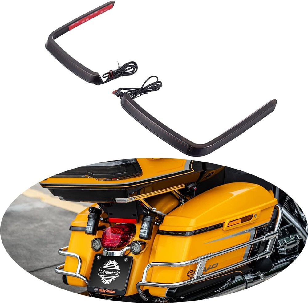 Hyper LED Light with Sequential Red Turn Signal Saddlebags Lights Advanblack