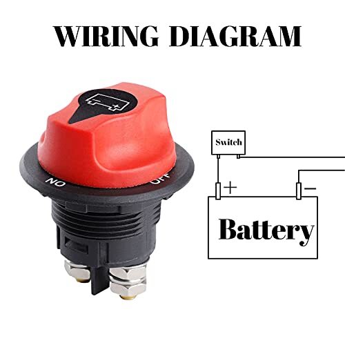 Battery Disconnect Switch 12-48 V Battery Master Cut Shut Off Isolator Switch...