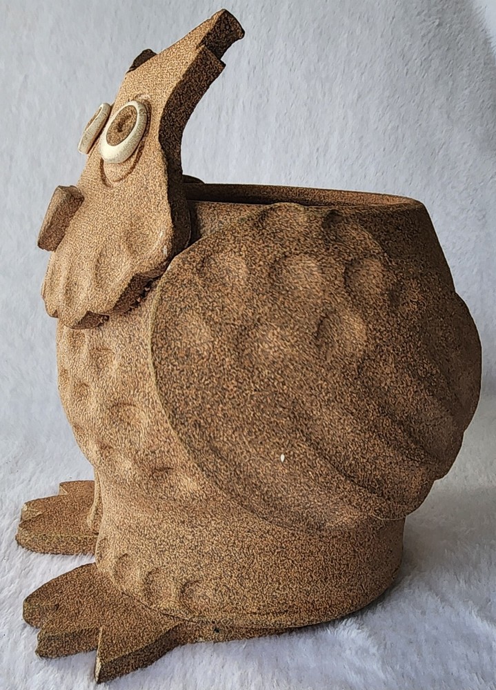 Handcrafted Clay/Pottery Owl Planter Pot Decor