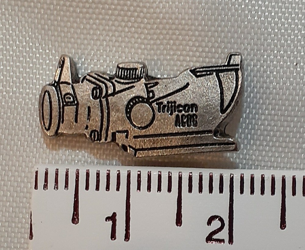 TRIJICON FIREARMS ACOG SCOPE ADVERTISEMENT PIN
