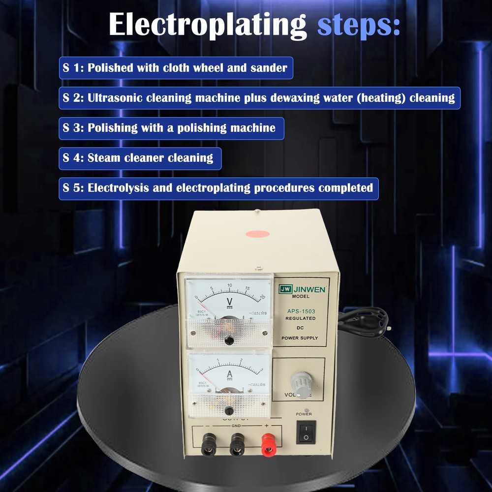 Gold Silver Plating Machine Jewelry Plater Electroplating Kit Processing Tool