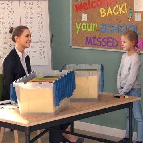 Akro-Mils KeepBox 12 Gallon Storage Container, Nesting and Stackable Plastic