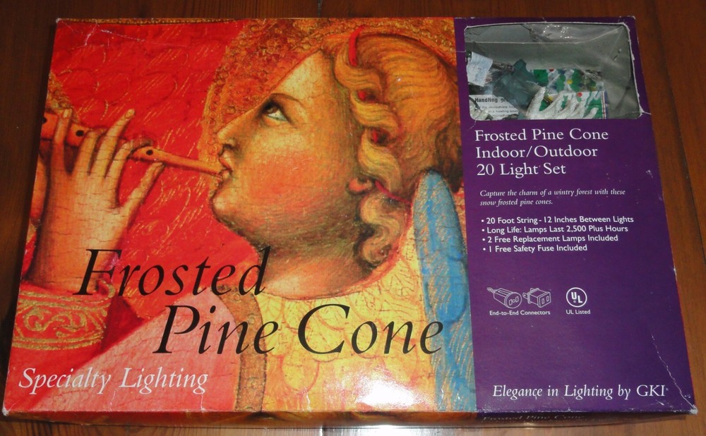 Frosted Pinecone 20’String Lights ~ Christmas Tree ~ Camping Multipurpose 2