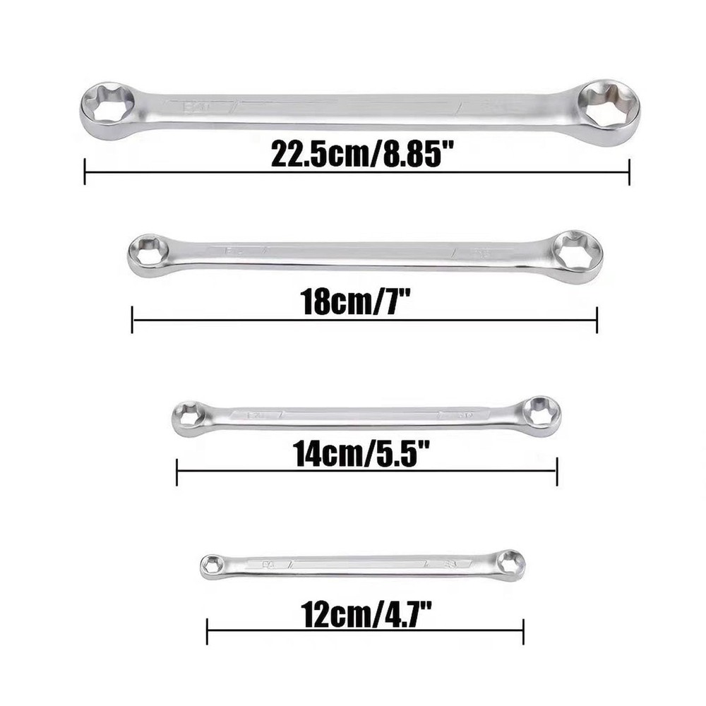 WINTOWIN 4 Piece TRX-Star E-Torx Box Wrench Set, E6 E8 E10 E12 E14 E18 E20...