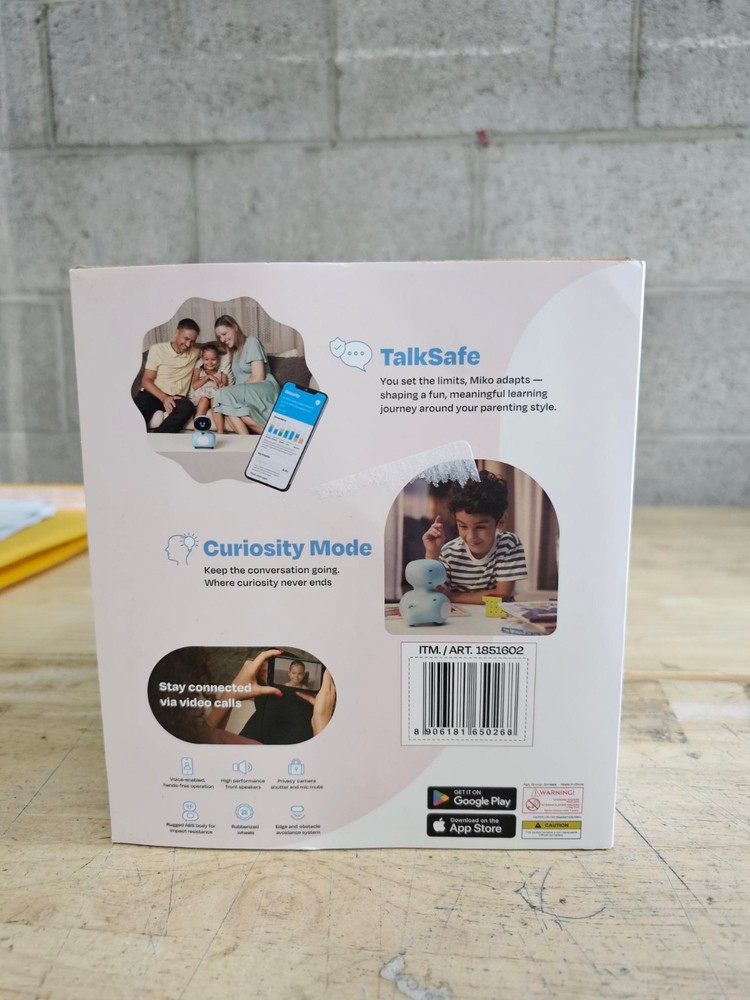 OPEN BOX - Miko Mini+ AI Kid-Safe Interactive Learning Robot - Blue
