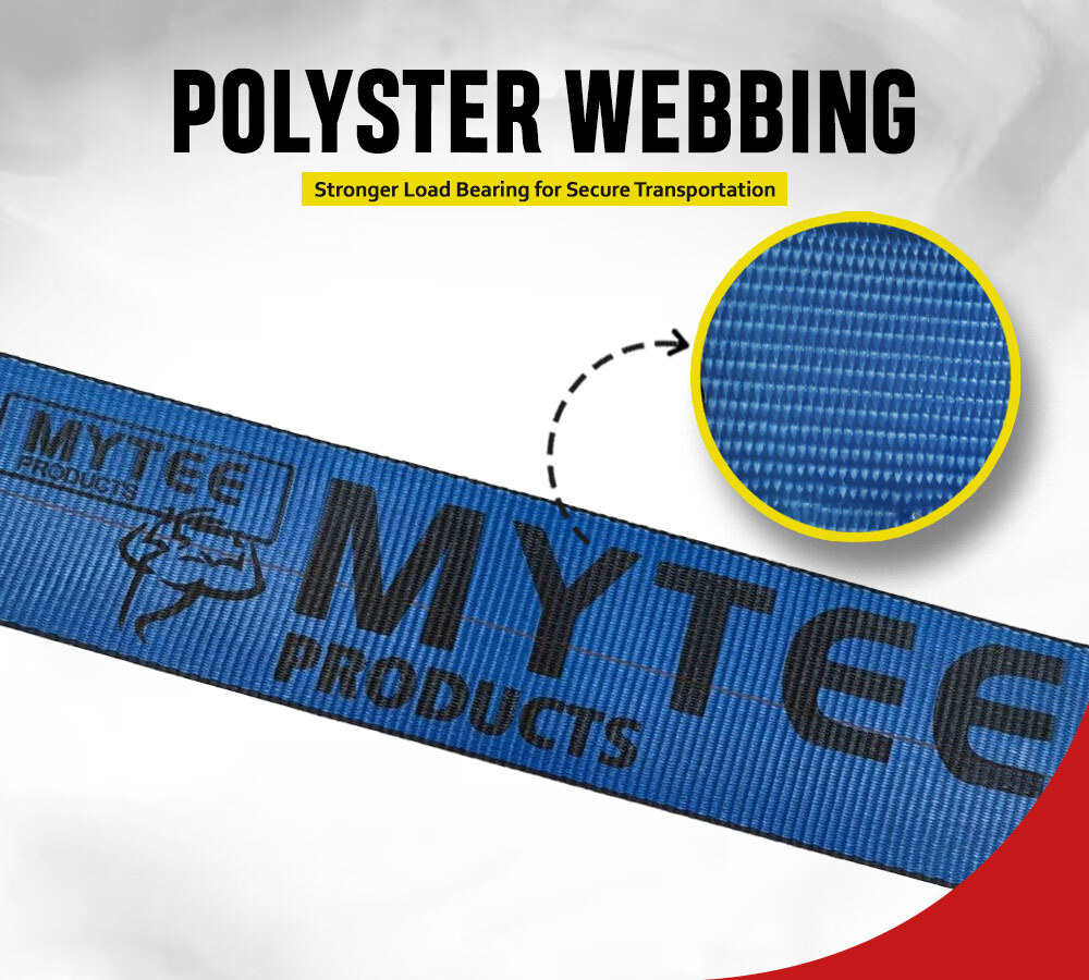 (20 Pack) 4" x 30' Winch Strap with Flat Hook - Blue