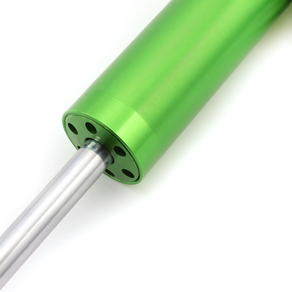 255mm Green CNC Steering Damper Linear Stabilizer Reversed Piston Universal