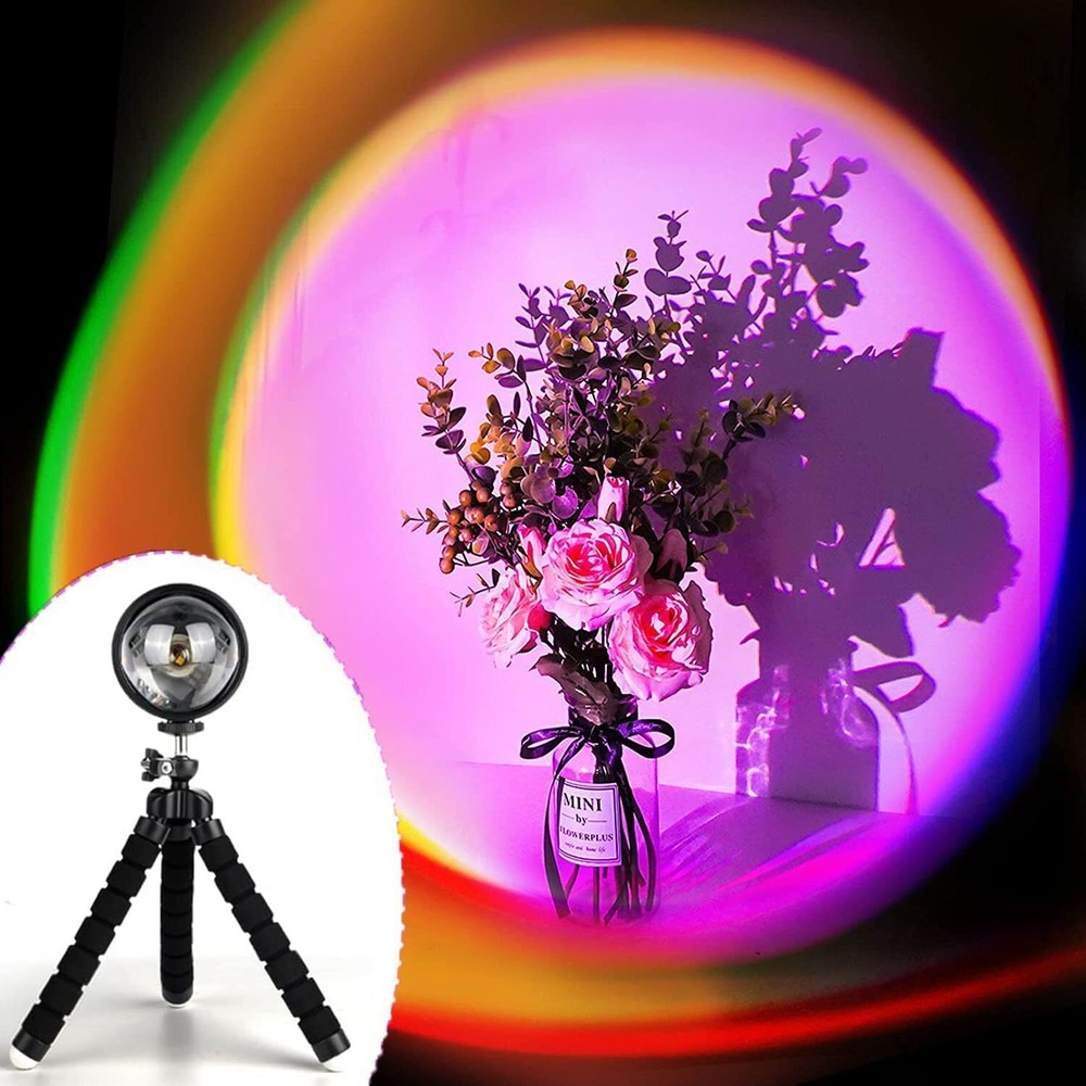 Smart LED Sunset Projection Lamp, Multi-Color, 360 Degree Rotation, APP Control