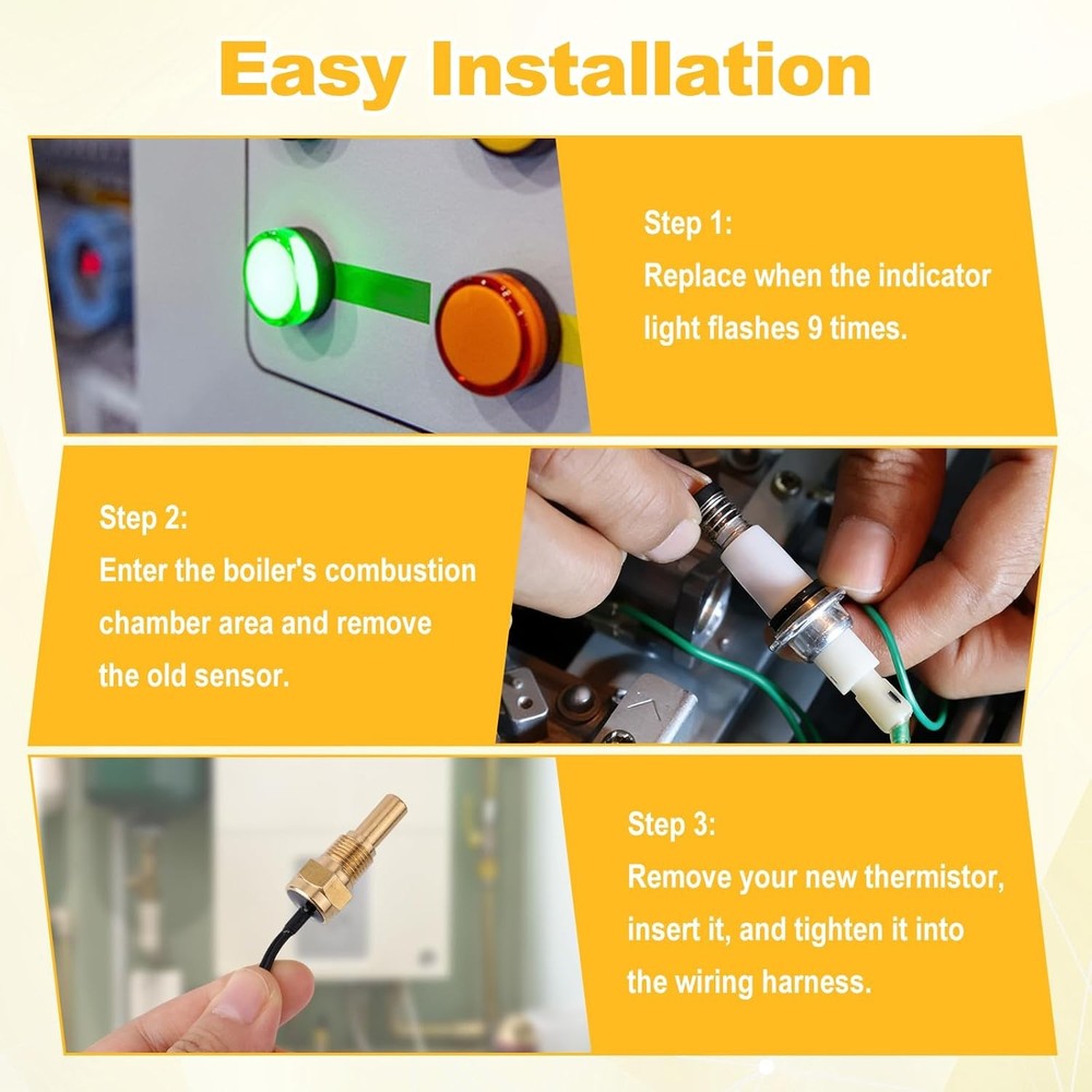 Water Heater Chamber Sensor for AP19299, Ultra Low Nox Tankless Thermistor Repla