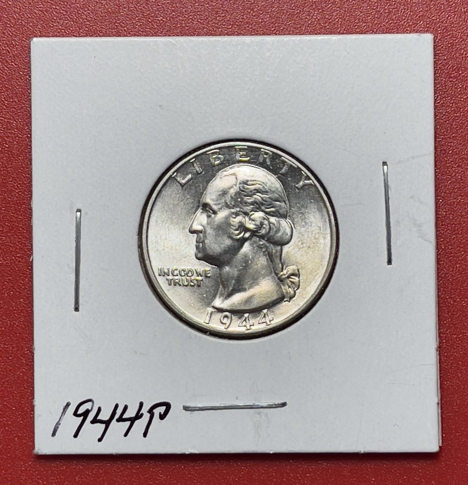1944 P Washington Silver Quarter, Gem Uncirculated.