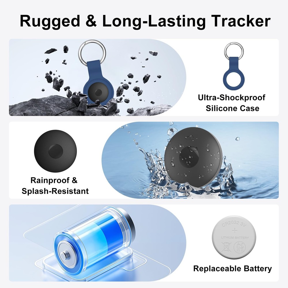 Air Tracker 4-Pack and 2pcs Extra White & Black & Pink & Dark Blue