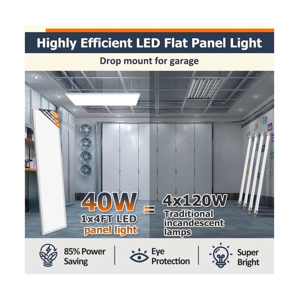1x4 Led Flat Panel Light Surface Mount Ceiling Light, 5CCT 3000K/3800K/4500K/...