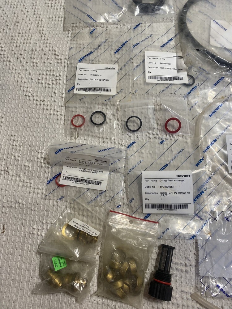 Assorted Navien Parts O-rings / Hose Tube / Remote Control Wire / Temp WIRE ect