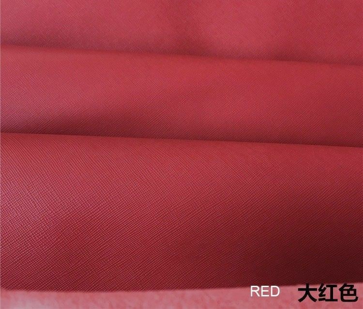 Red/pink taiga First layer leather material cross pattern cowhide Leathercraft