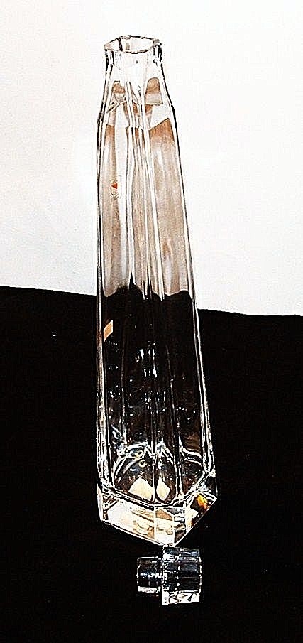 Colle Crystal Prisma Decanter Bottle Whiskey 16in