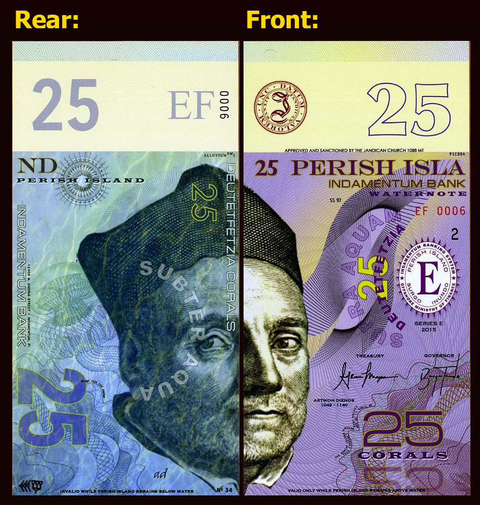 SET Perish Island 2015 Polymer 7 Note Set, UNC, Vertical Orientation