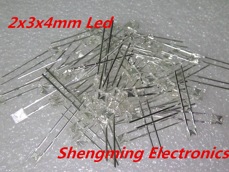 1000pcs 2x3x4 Green led light emitting diode 2*3*4 MM