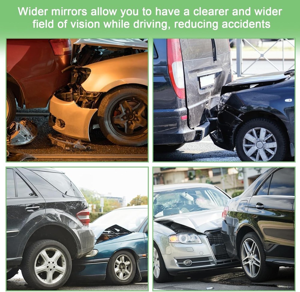 11.81 Universal Panoramic Rear View Mirror,Interior Clip-On Wide Angle,Convex Re