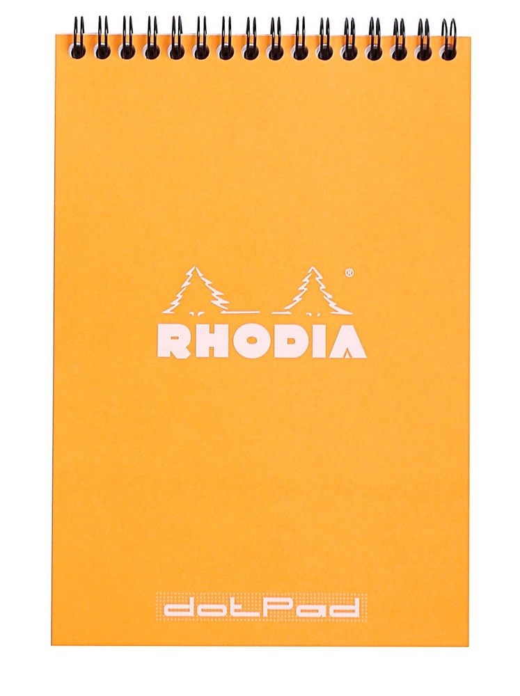 Rhodia Wirebound Notebook 6 x 8 Dot Pad Orange