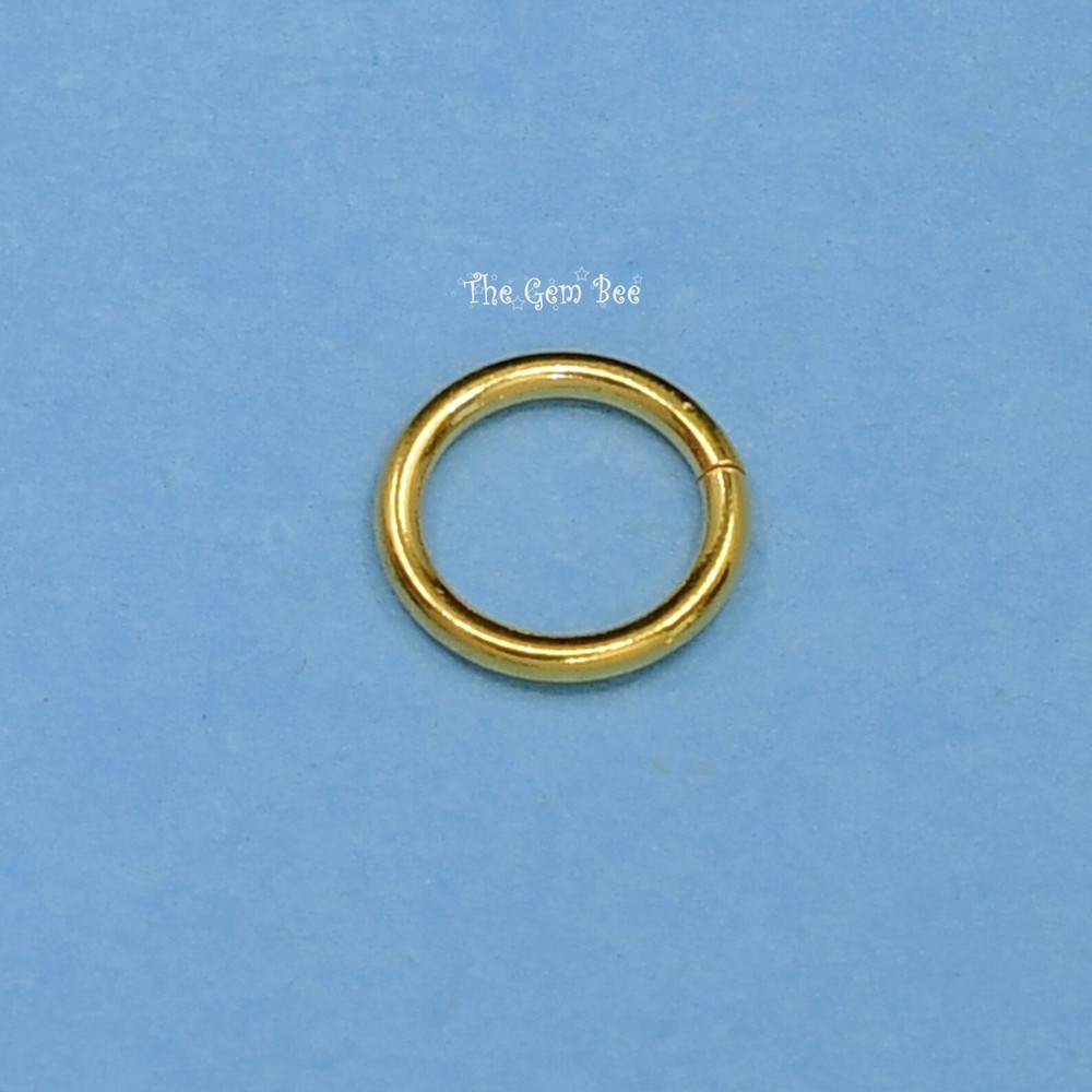 7MM 19 Gauge 14k Solid Yellow Gold Open Jump Ring Quantity: (1)