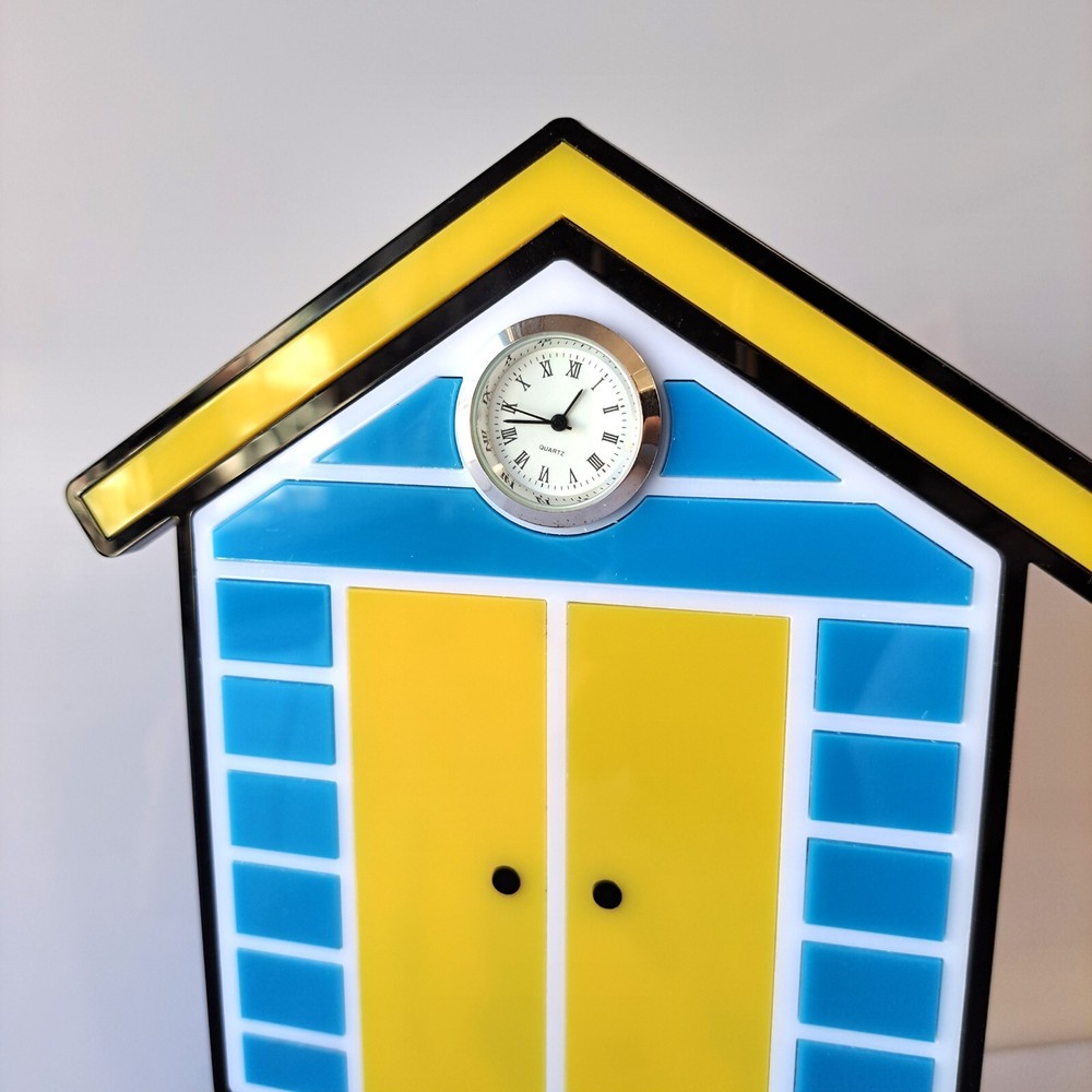 Seaside Beach Hut Clock. Seaside House Decoration.
