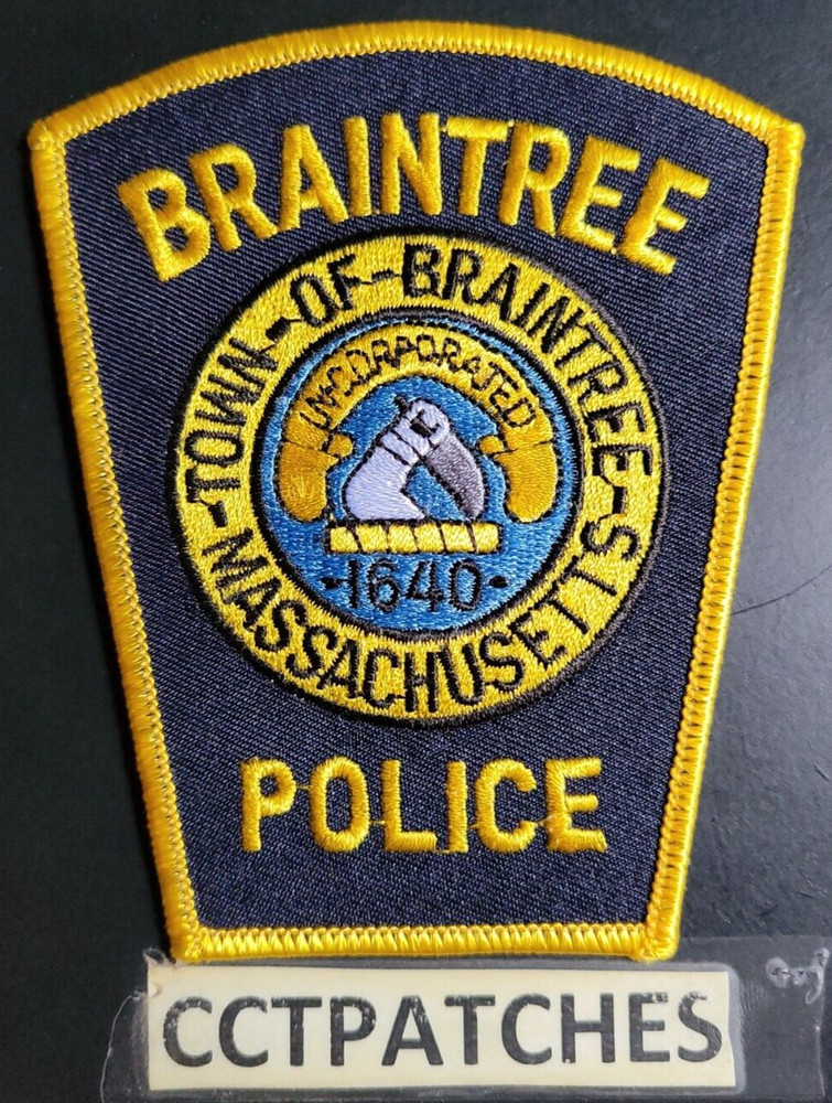 BRAINTREE, MASSACHUSETTS POLICE SHOULDER PATCH MA