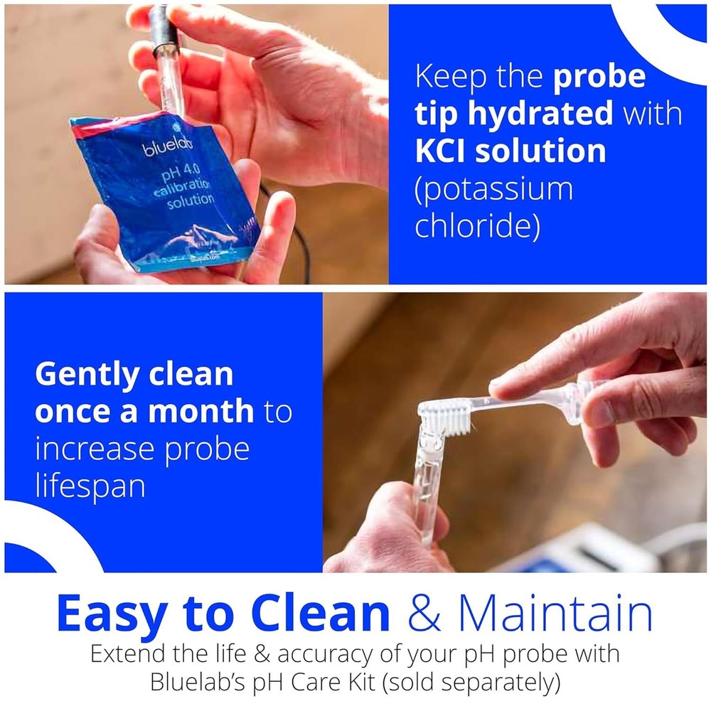 Bluelab Ph Probe For Hydroponics Waterproof Nutrient Solution Testing 6.9X1.6