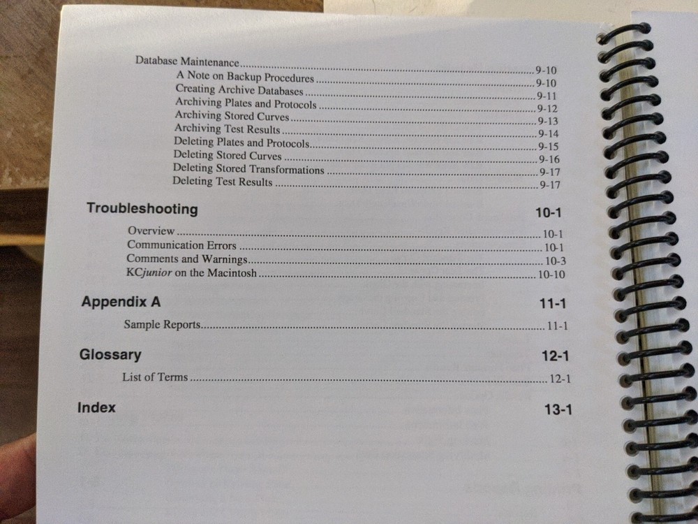 Bio-Tek instruments KC junior - Instruction Book / User Guide