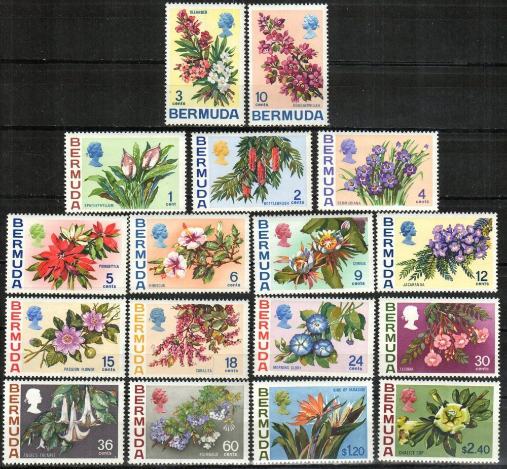 Bermuda Stamp 255-271  - Flowers