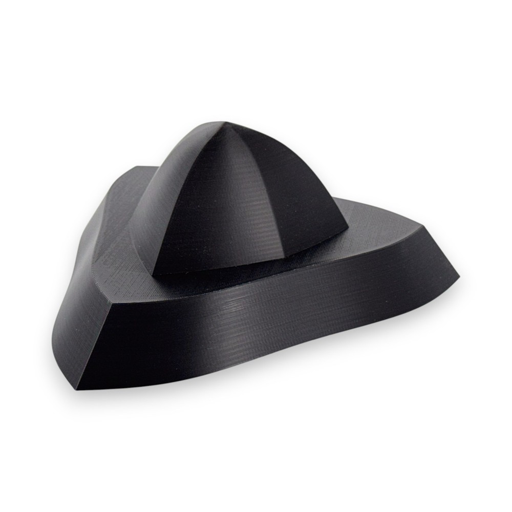 Rendlesham UFO Model | 3D Printed Triangular Flying Saucer | Black PLA | 4–10"