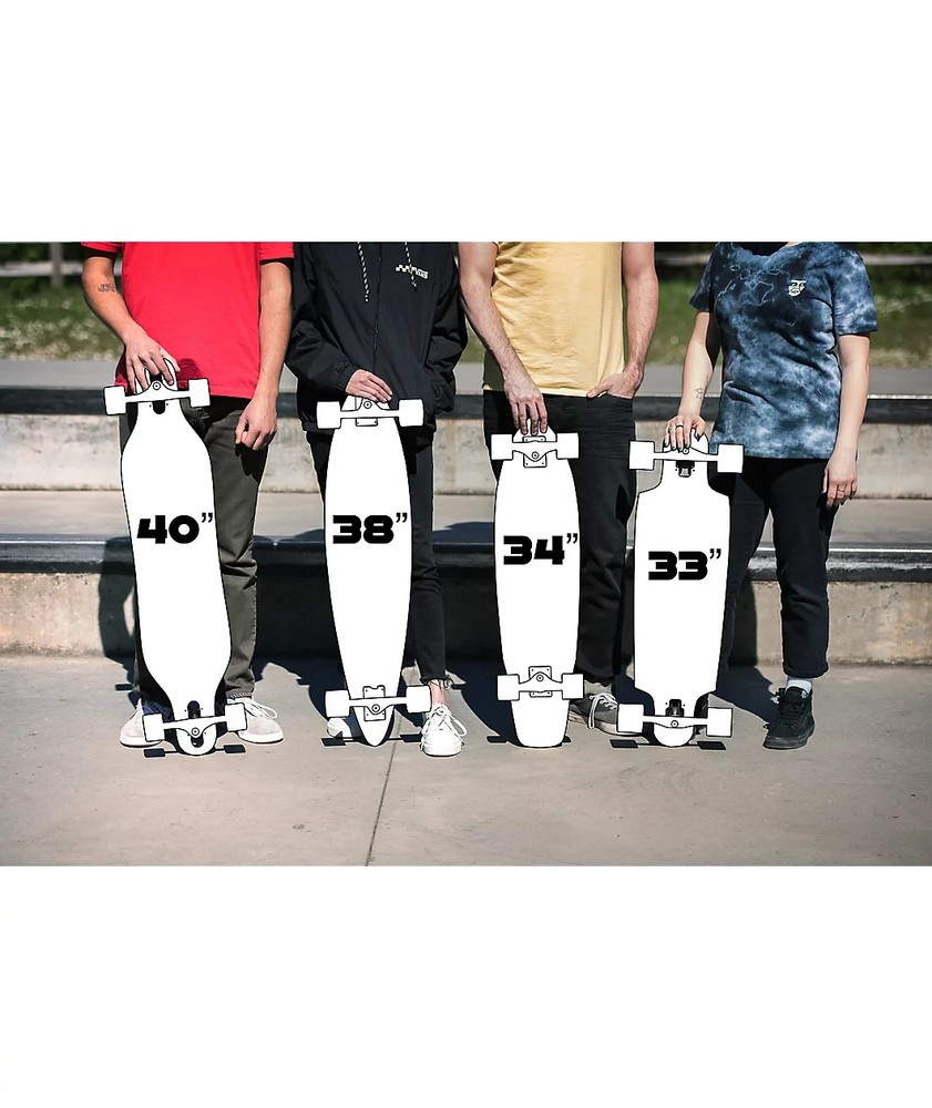 (2-Pack) Dusters California Dig It 40” Bamboo Longboard Cruiser Skateboard