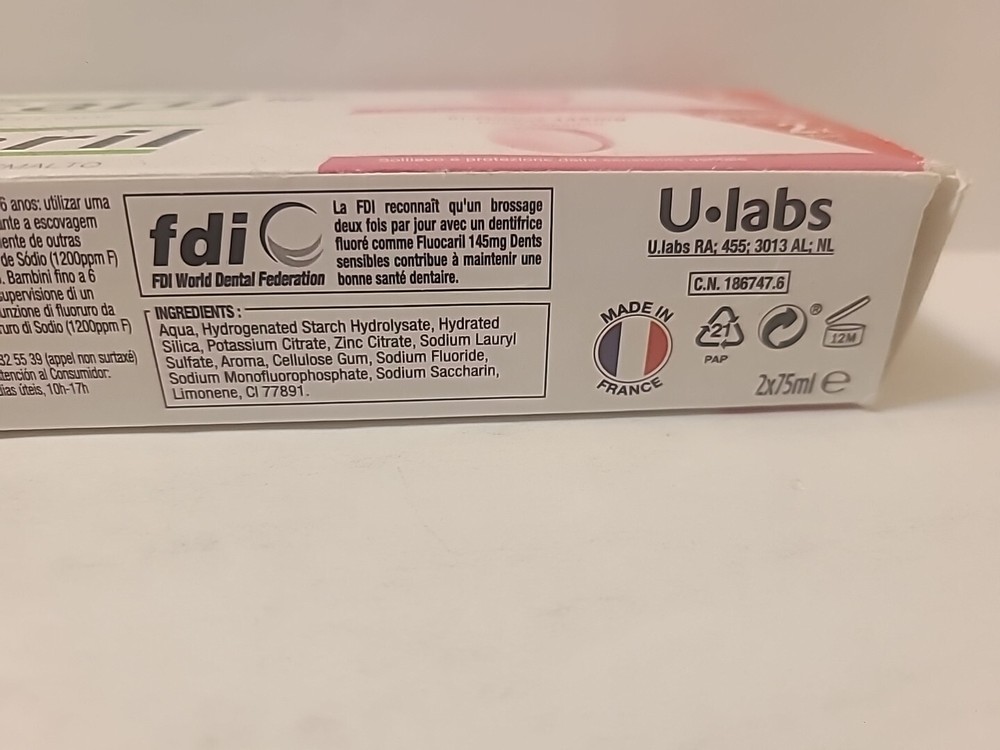 FLUOCARIL BI- FLUORE 75ml X 2 TOOTHPASTE Sensitive Teeth