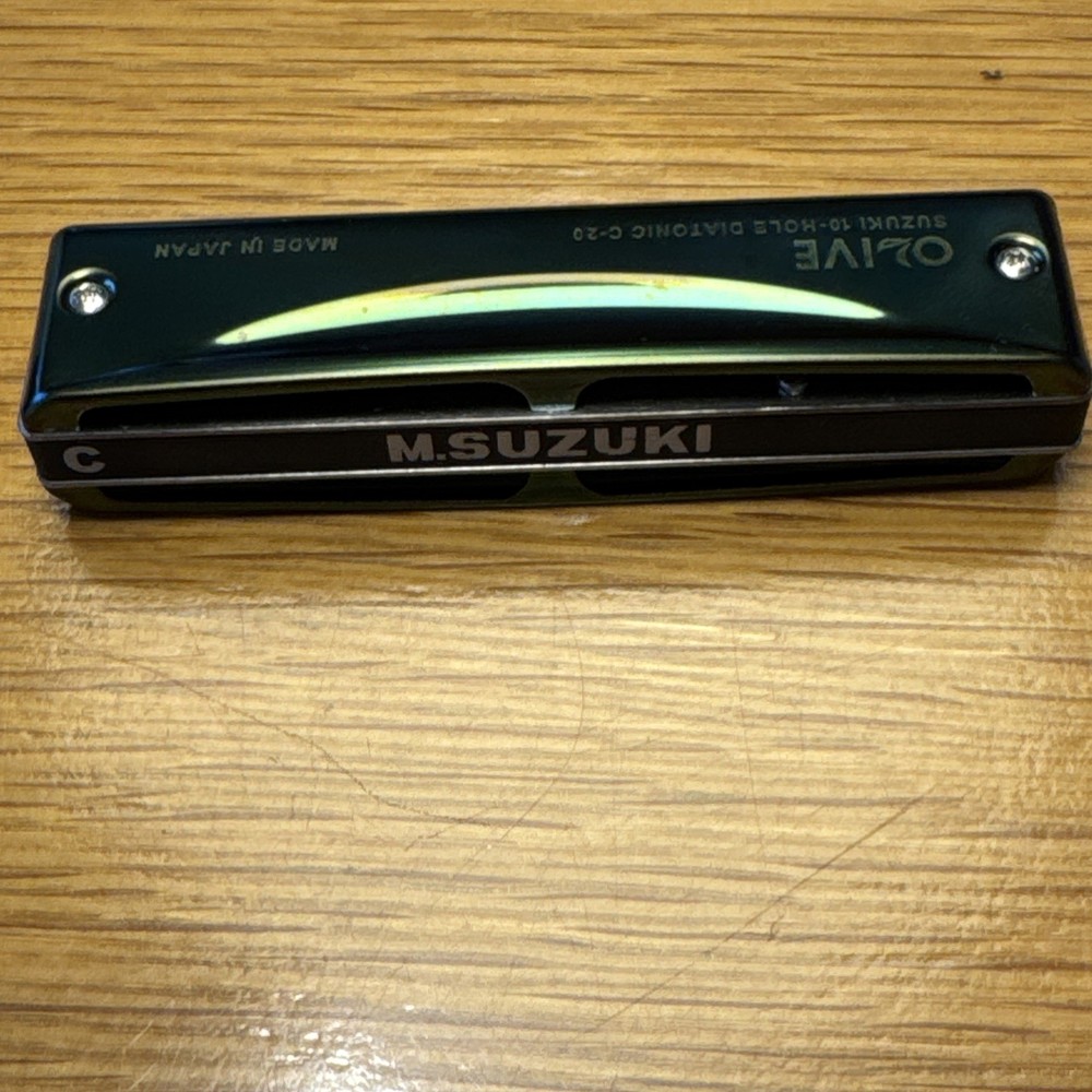 Suzuki C-20 Olive 10-hole Diatonic Harmonica - C Major
