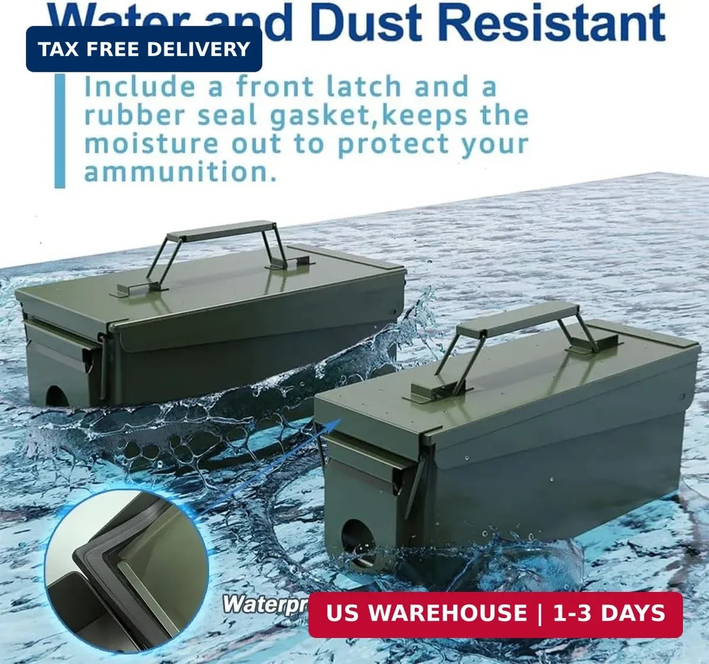 HARDROCK Metal Ammo Can, Ammo Box