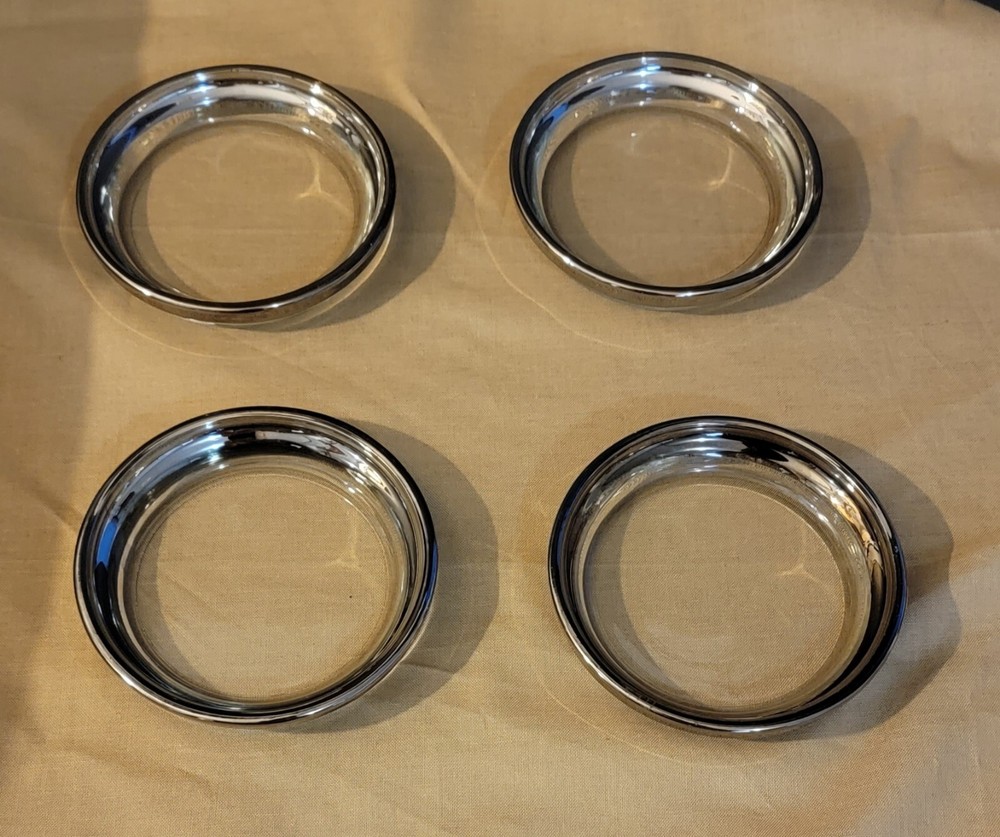 Silver Glass Coasters 1976