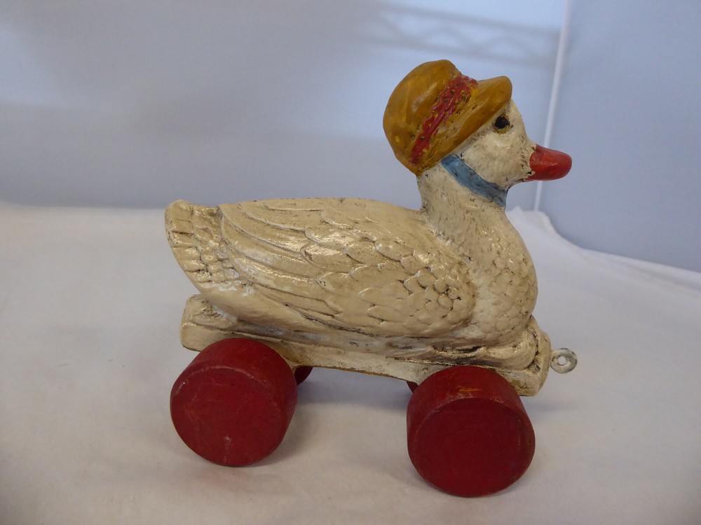 Vintage Antique Unusual Duck Pull Toy