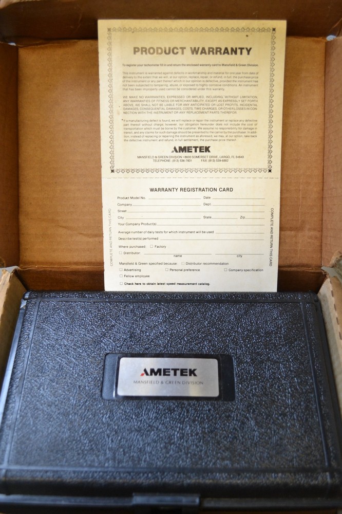 AMETEK 1726 DIGITAL TACHOMETER