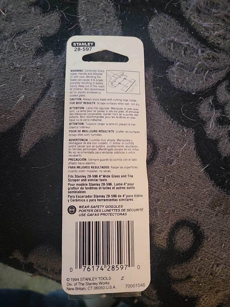 Stanley 28-597" 4" Scraper Blade