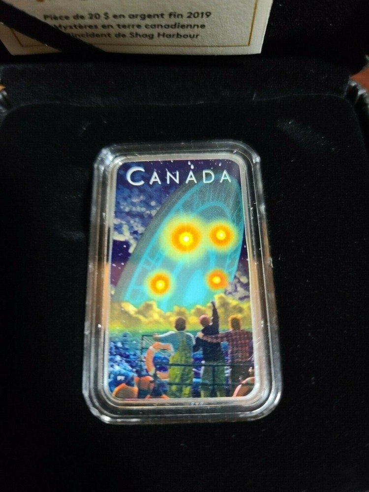 2019 Canada Shag Harbour UFO Incident $20 Unexplained Phenomena Silver GITD Coin